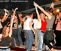 Pro Strippers Drive Amateur Girls Wild at Real Night Club Strip Party